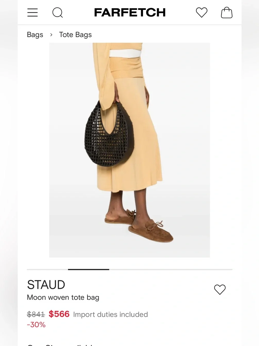 STAUD Raffia Moon Bag - Picture 7 of 7